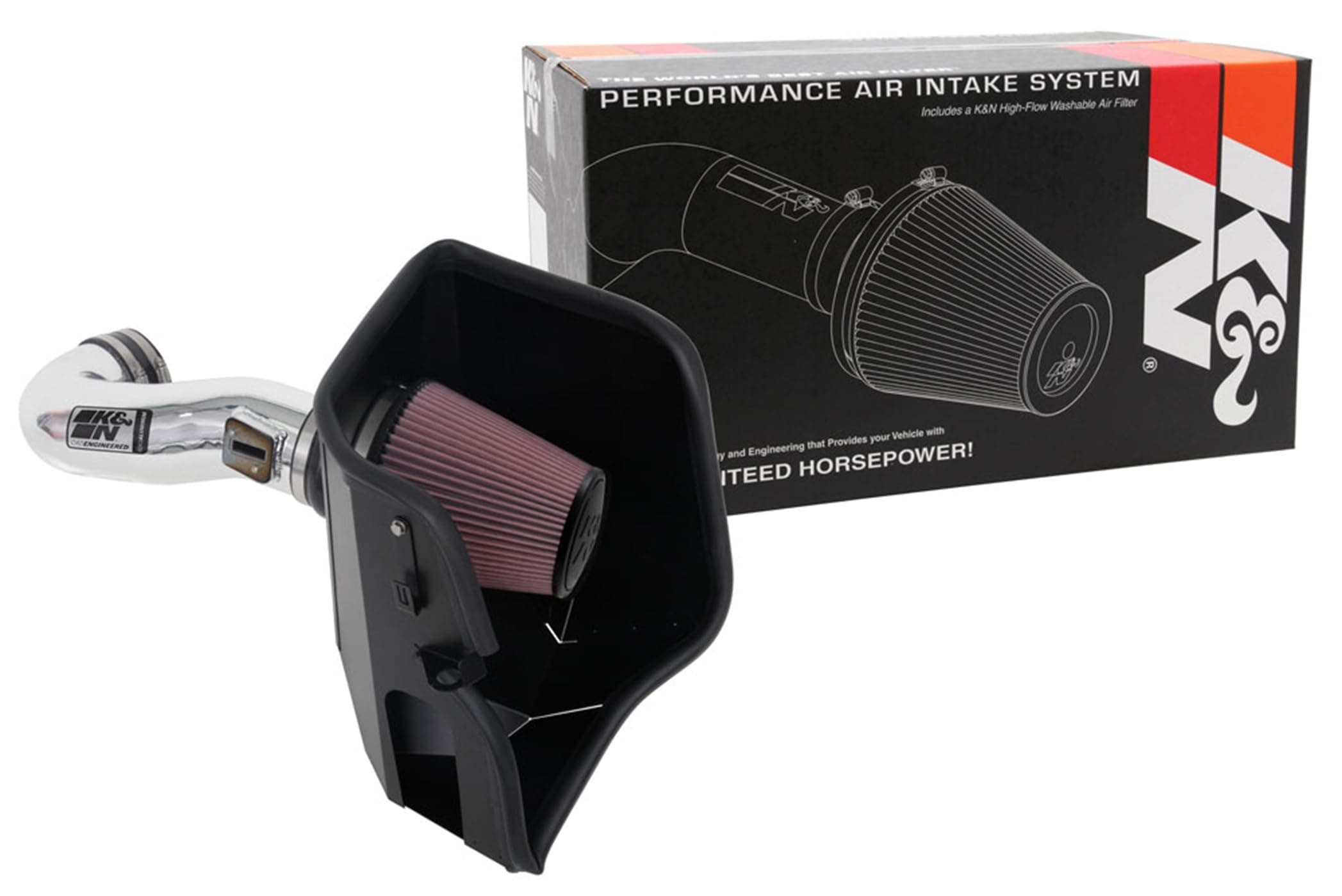 K&N Cold Air Intake Kit: High Performance, Guaranteed to Increase Horsepower: Fits 2019-2020 CHEVROLET Silverado 1500; 2019-2020 GMC Sierra 1500, 77-3110KP