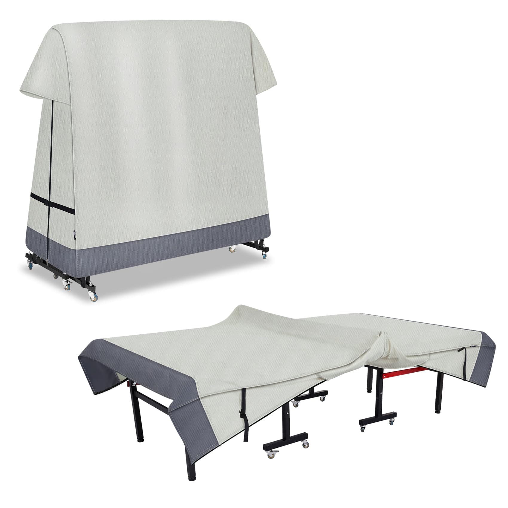 Ping Pong Table Cover Outdoor Waterproof, Dual Function Table Tennis Cover Fits Both Folding Tables and Flat Tables Indoor & Outside 68"L x 6"/30"W x 62"H