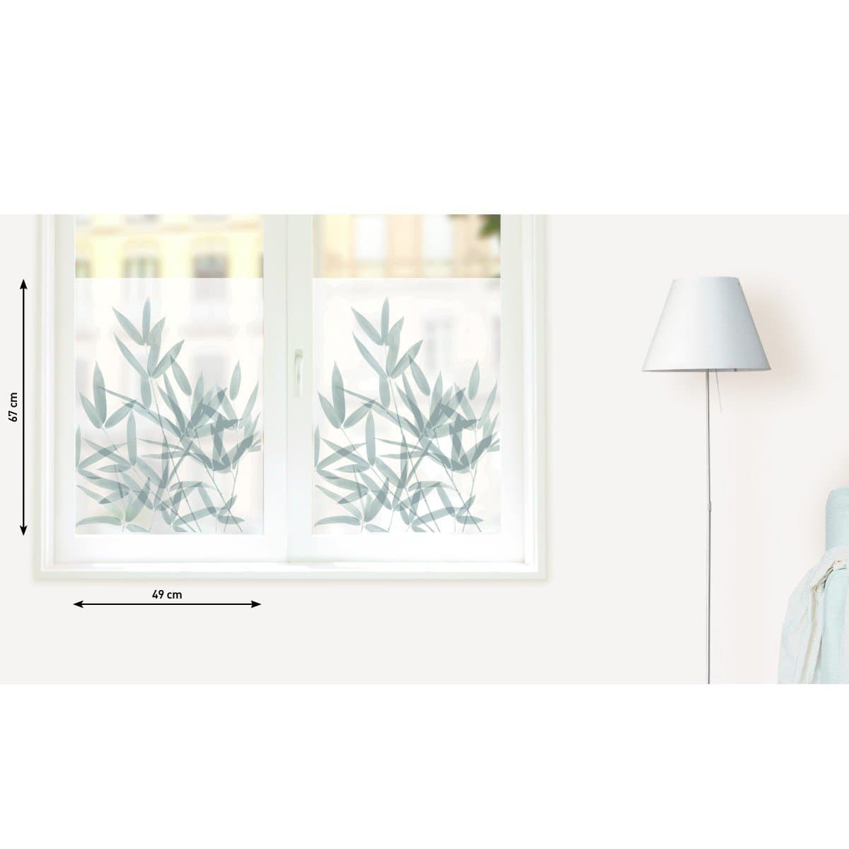 HOWI1816 Bamboo Frosted Window Stickers