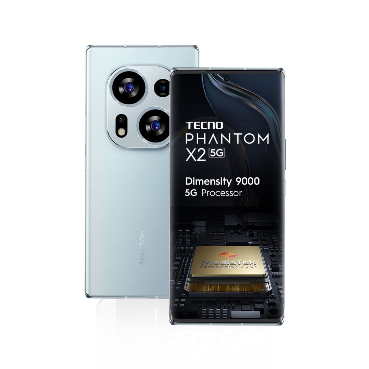 Tecno Phantom X2 5G Moonlight Silver (8GB RAM,256GB Storage) | World's 1st 4nm Dimensity 9000 5G Processor | Dual Curved AMOLED Display | 64MP RGBW Camera