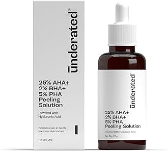 25% AHA + 2% BHA + 5% PHA Peeling Solution Powered With Hyaluronic Acid Helps to Deeply Exfoliate and Gives Glow to Skin, Reduces Fine Line and Wrinkles, Reduces Pigmentation and Evens the