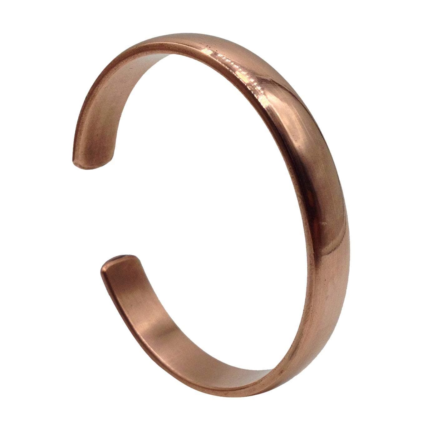 Hand Forged 100% Copper Bracelet. Unisex, Made with Solid and High Gauge Pure Copper. Helps Reducing The Joint Pain and Stiffness, Joint Related Inflammation and Skin Allergies. (Plain)