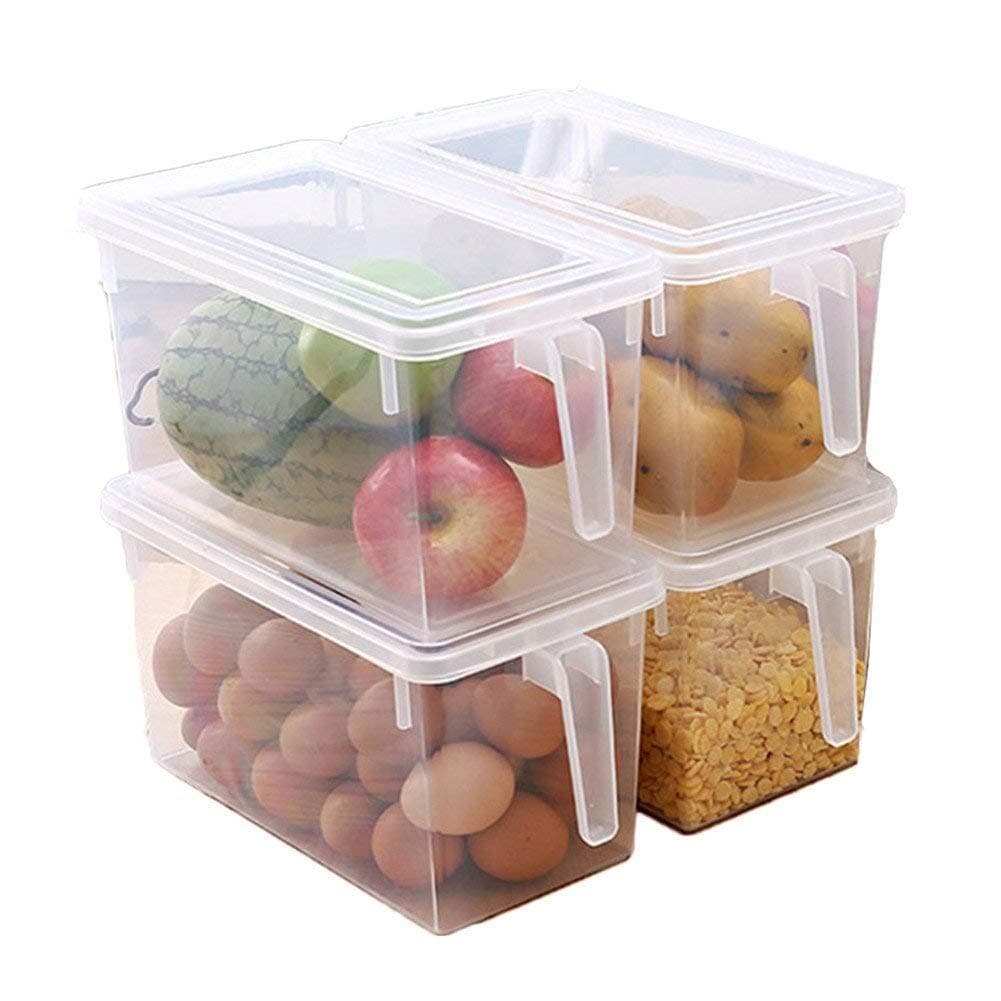 WIDERZONE plastic Storage Container with Removable Drain Plate - 1 Piece, Transparent