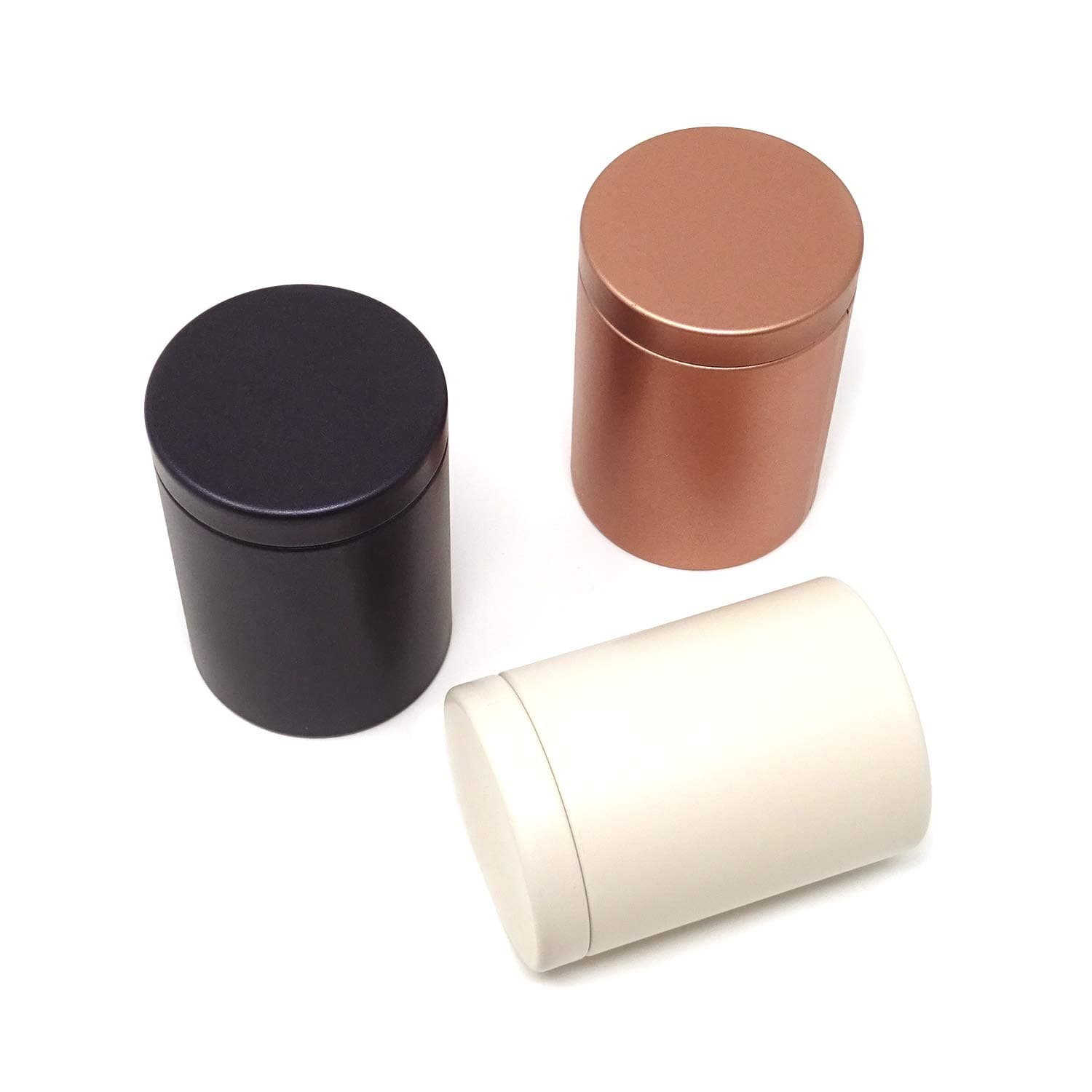 Honbay 3PCS Small Portable Tea Tin Cans Boxes Canisters Containers for Coffee Tea Candy Chinese Wolfberry