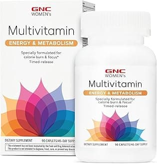 GNC Women’s Energy and Metabolism Multivitamin, for Focus, Calorie Burn, Active Nutrition, Immune and Bone Health, Beauty, 90 Caplets