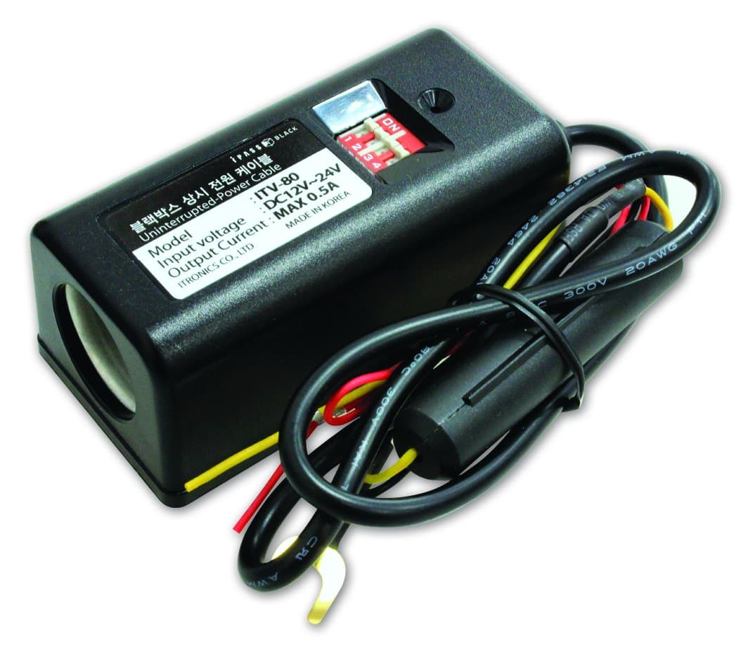 ITRONICS ITV-80 UPC UNINTERRUPTED-POWER CABLE for VEHICLE DRIVING RECORDER CAR BLACK BOX DASH CAM