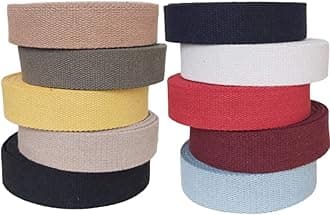 Heavy Cotton Webbing 1 1/2 Inch - Straps for Arts and Crafts - 5, 10, 25, or 50 Yards, Over 10 Colors - MATADOR USEFUL GOODS (Black, 50 Yards)