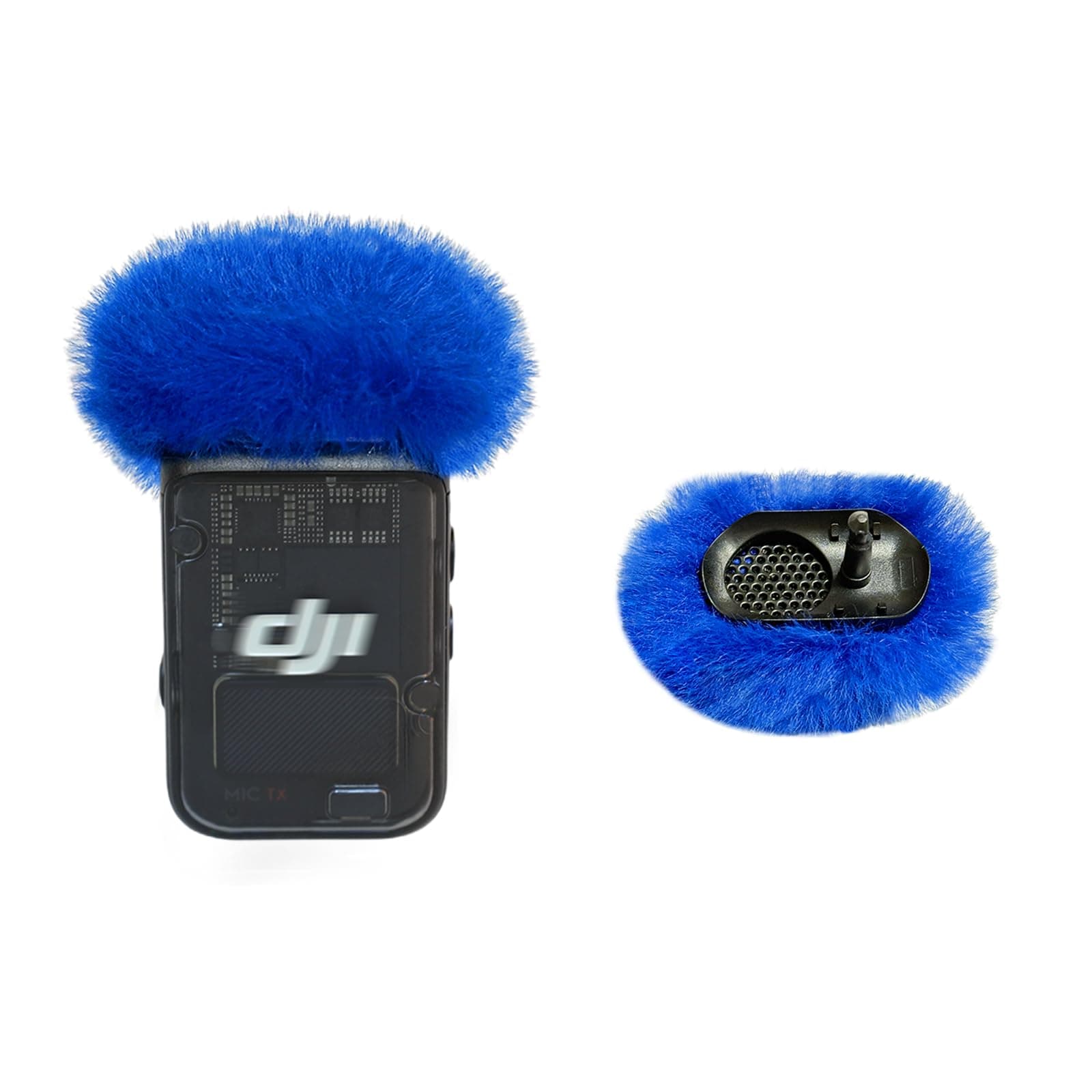 Microphone Windscreen Compatible with DJI MIC 2 (Not for DJI MIC 1) / OSMO POCKET Microphone Furry Wind Muff (2 Packs-Blue)