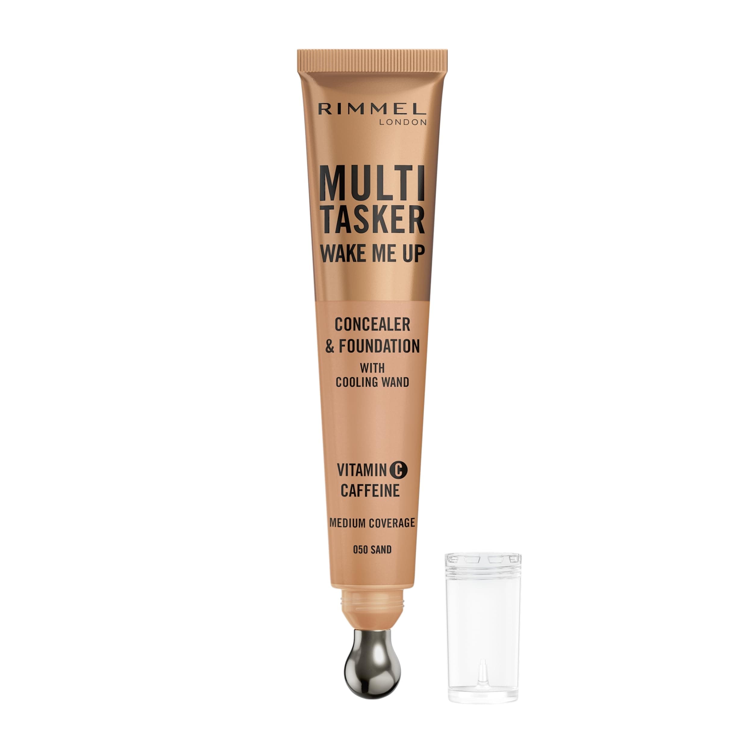 Multi-Tasker Wake Me Up, 50 Sand, Concealer & Foundation, Brightens, Corrects, Buildable Coverage, Radiant Finish, Vegan Formula, 20ml