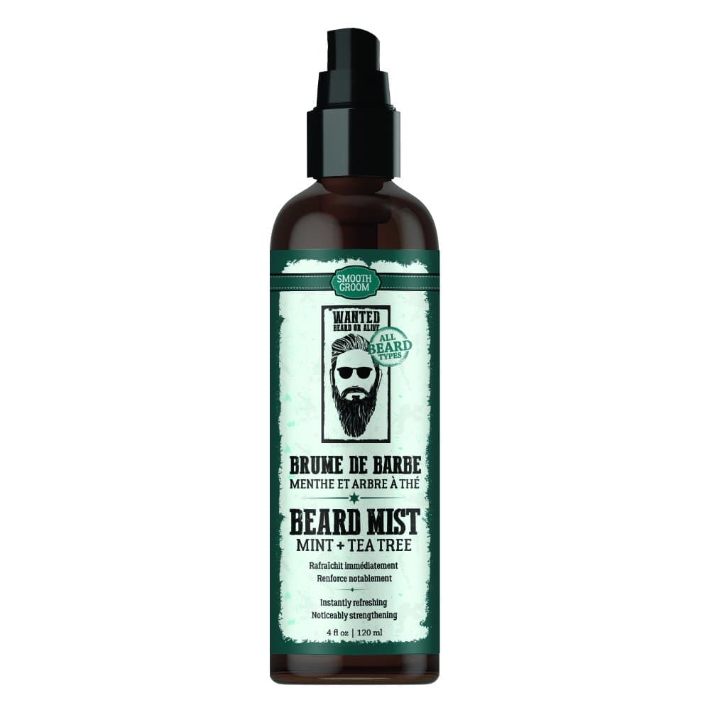 Mint & Tea Tree Beard Mist - Instantly Refreshing + Noticeably Strengthening for all Beard Types 4oz / 120ml