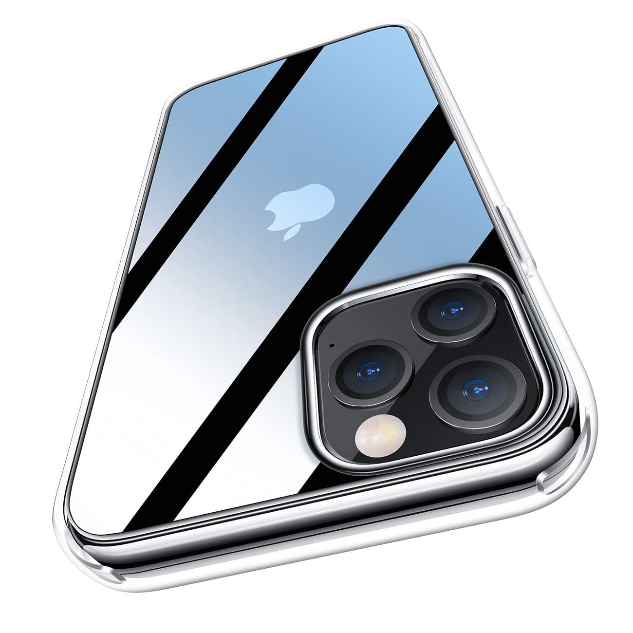 MeifignoHD Hybrid Case Compatible with iPhone 12 and Compatible with iPhone 12 Pro, Transparent and Anti-Yellow, Soft Bumper Mobile Phone Case for iPhone 12/12 Pro 6.1 Inch, Transparent