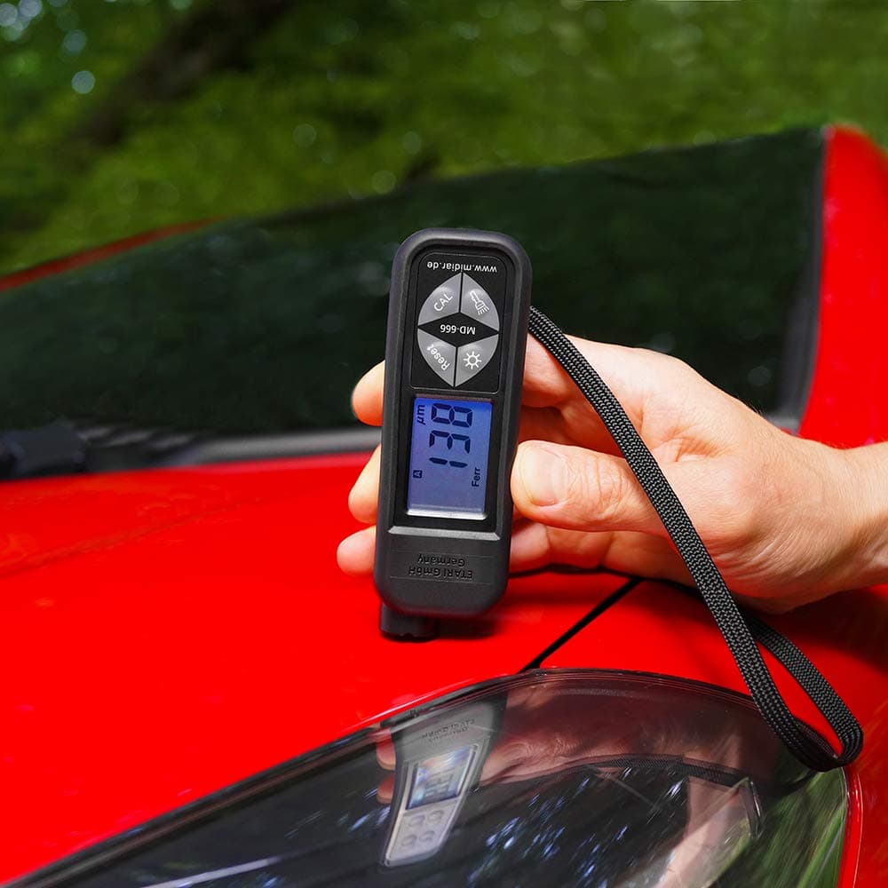 ETARI MD 666 layer thickness gauge, paint layer gauge for iron and aluminium bodies, paint thickness gauge, paint gauge with self-calibration