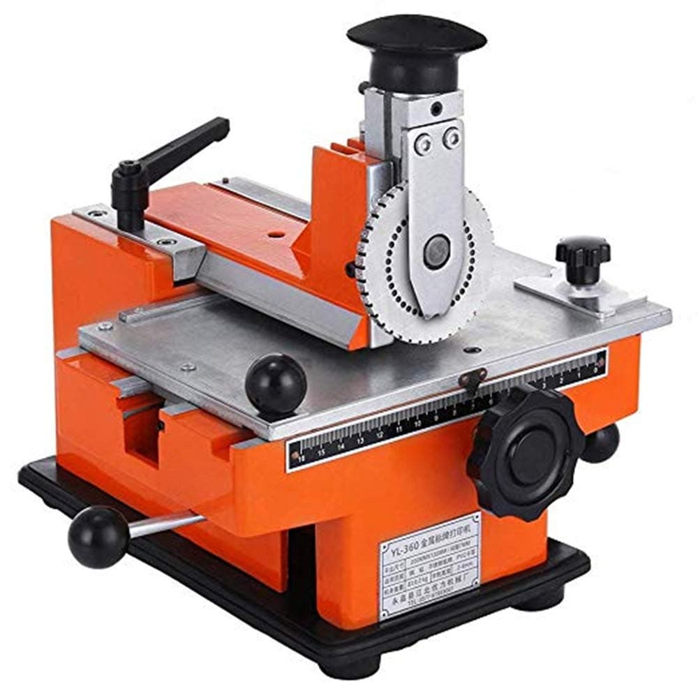 Semi-Automatic Sheet Embosser Nameplate Metal Embosser Working Plate Embossing Label Maker Machine with Aluminum Plate Metal Tag Plate Dog Tag Printer (Character：4mm x 2mm)