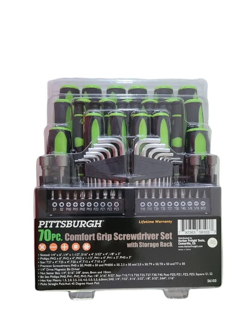 Comfort Grip Screwdriver Set, 70 Pc.