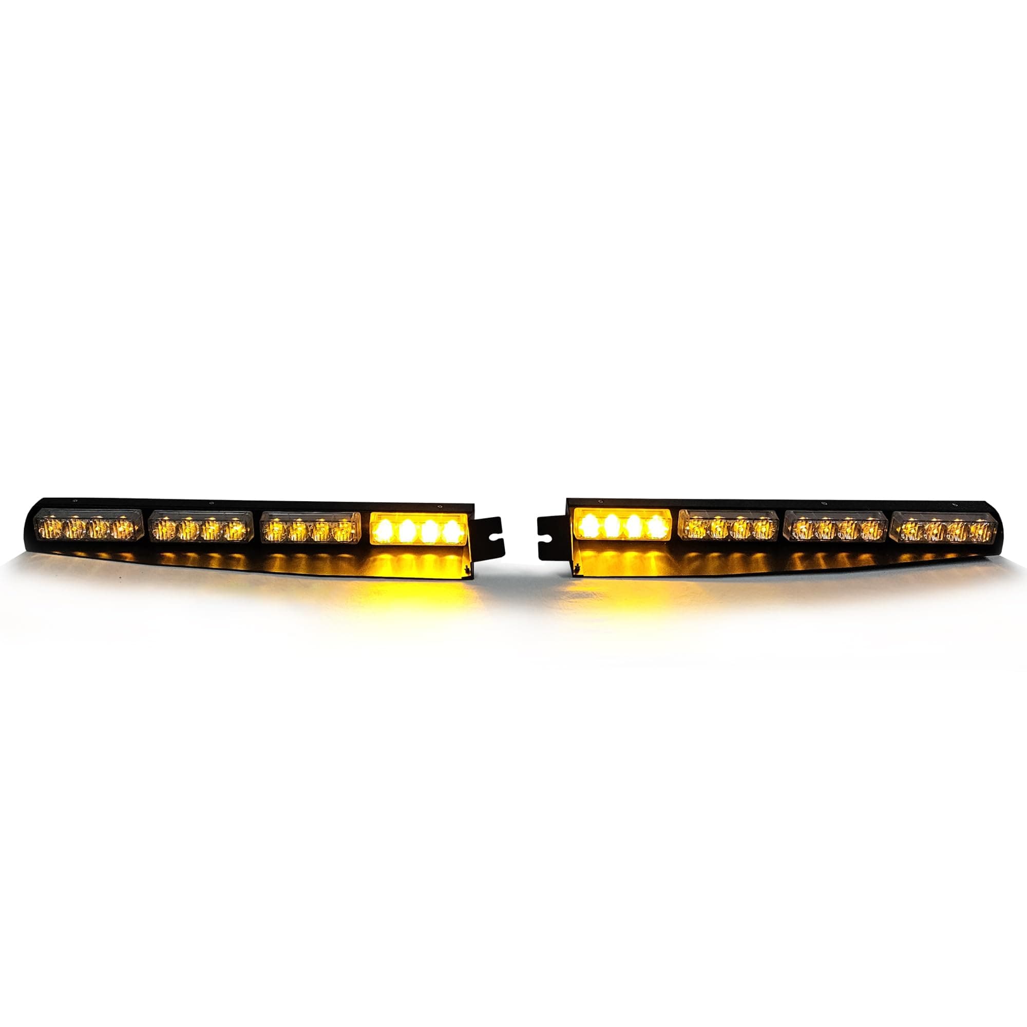 VoltexlightsVoltex Arrow Traffic Control Advisor Light Split Visor Redhawk Quad Led Lightbar Amber for Traffic Arrow Board Light Control