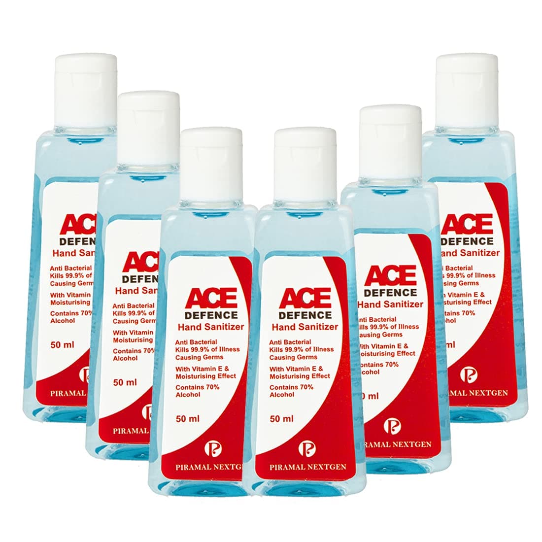 Piramal Fabrics Nextgen- Ace Defence Liquid Hand Sanitiser - 50ml (Pack of 6)