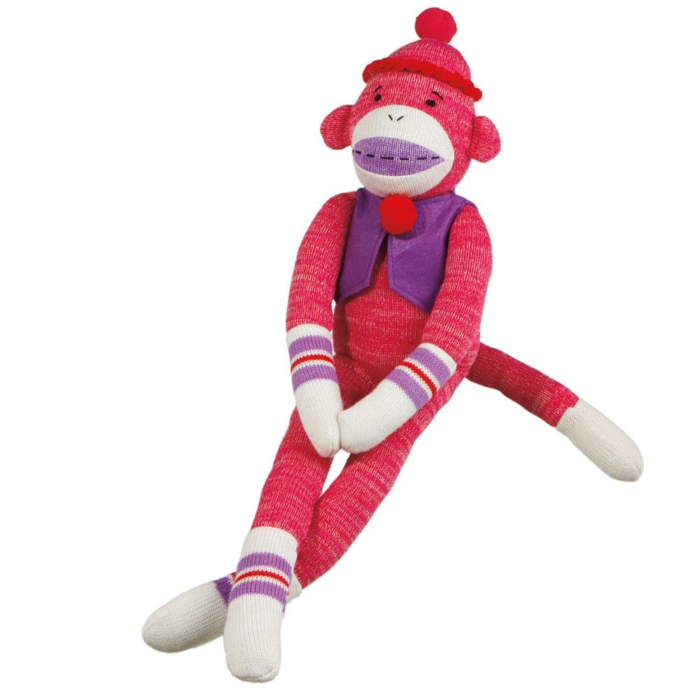 Pippy Sock Monkey Collectible, Pink, Medium