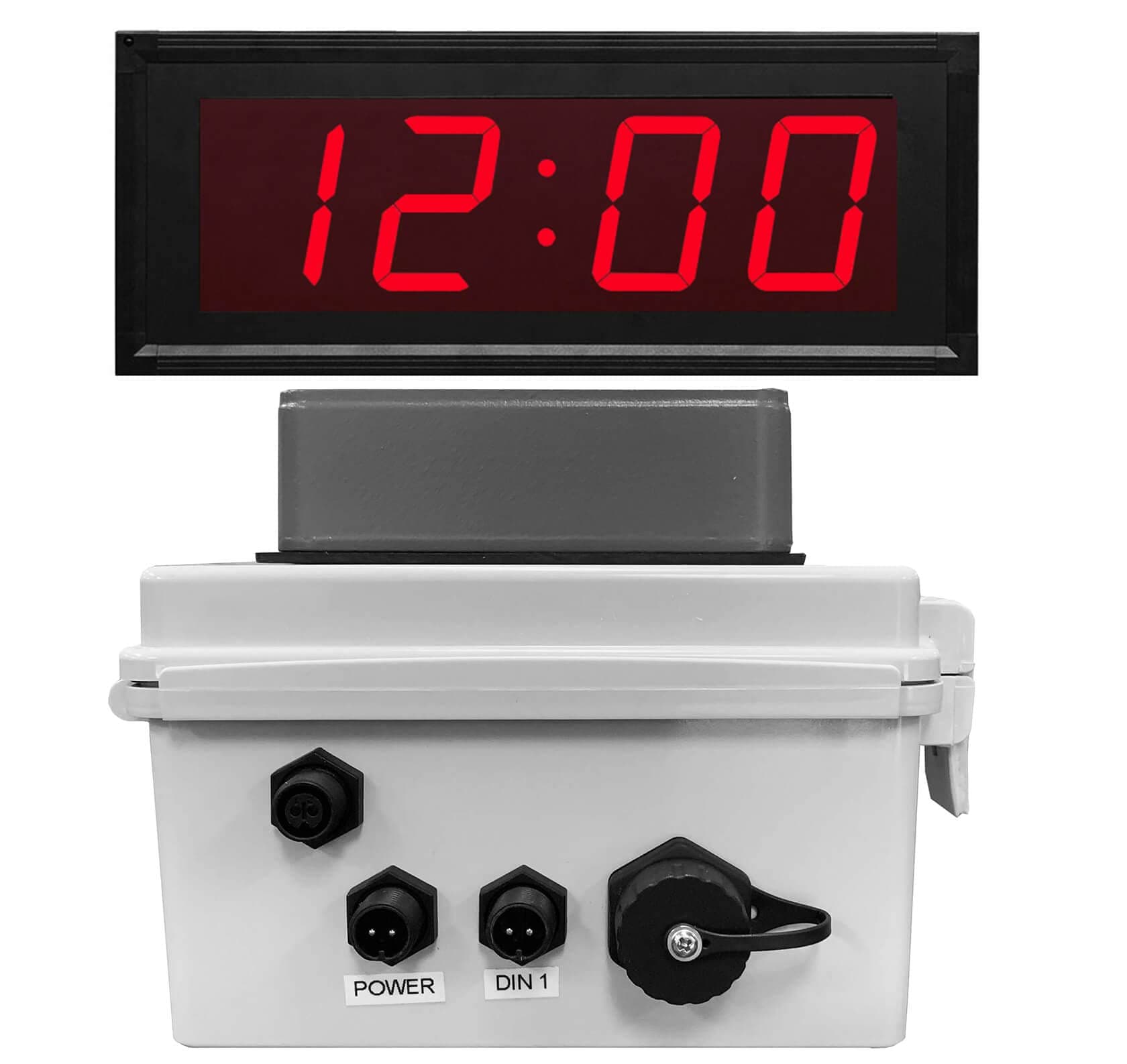 Netbell-KB-C Break Buzzer Clock System for Factory Warehouse IP Programmable Bell Timer Controller Plug & Play 4-Digit 4 Inch LED Digital Clock