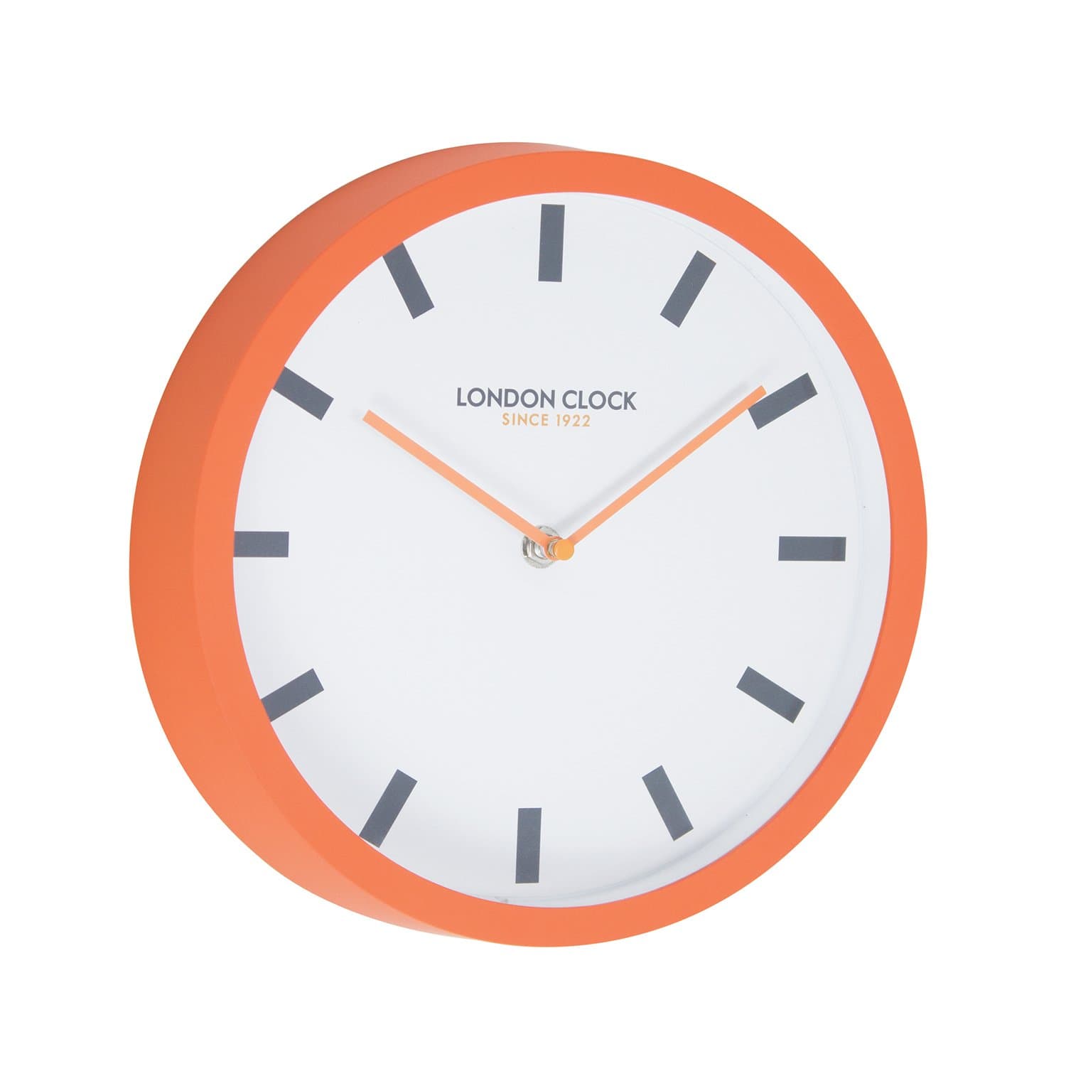 London Clock Pop Orange Wall Clock, 25.5 x 25.5 x 4cm