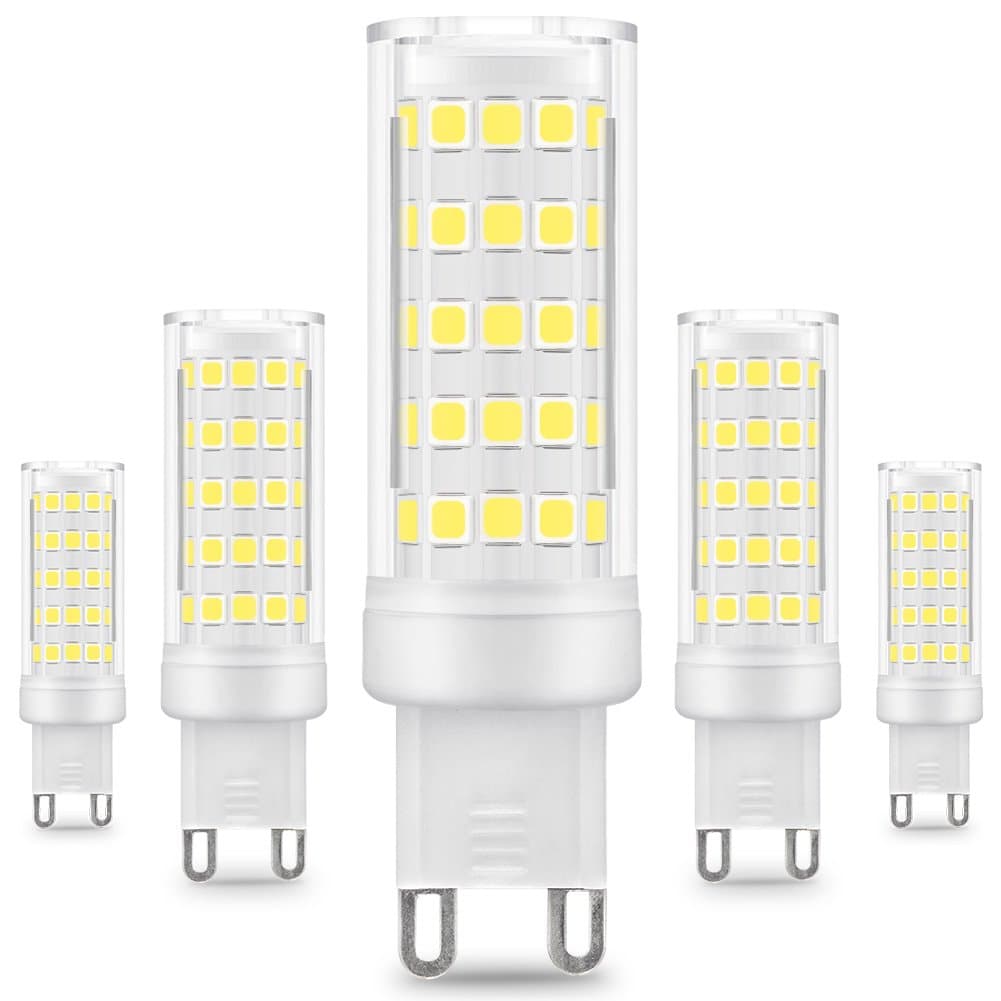 G9 LED Bulb 8W, Replace 75W Incendescent Bulbs, Daylight White 6000K, 360° Beam Angle [Energy Class E]