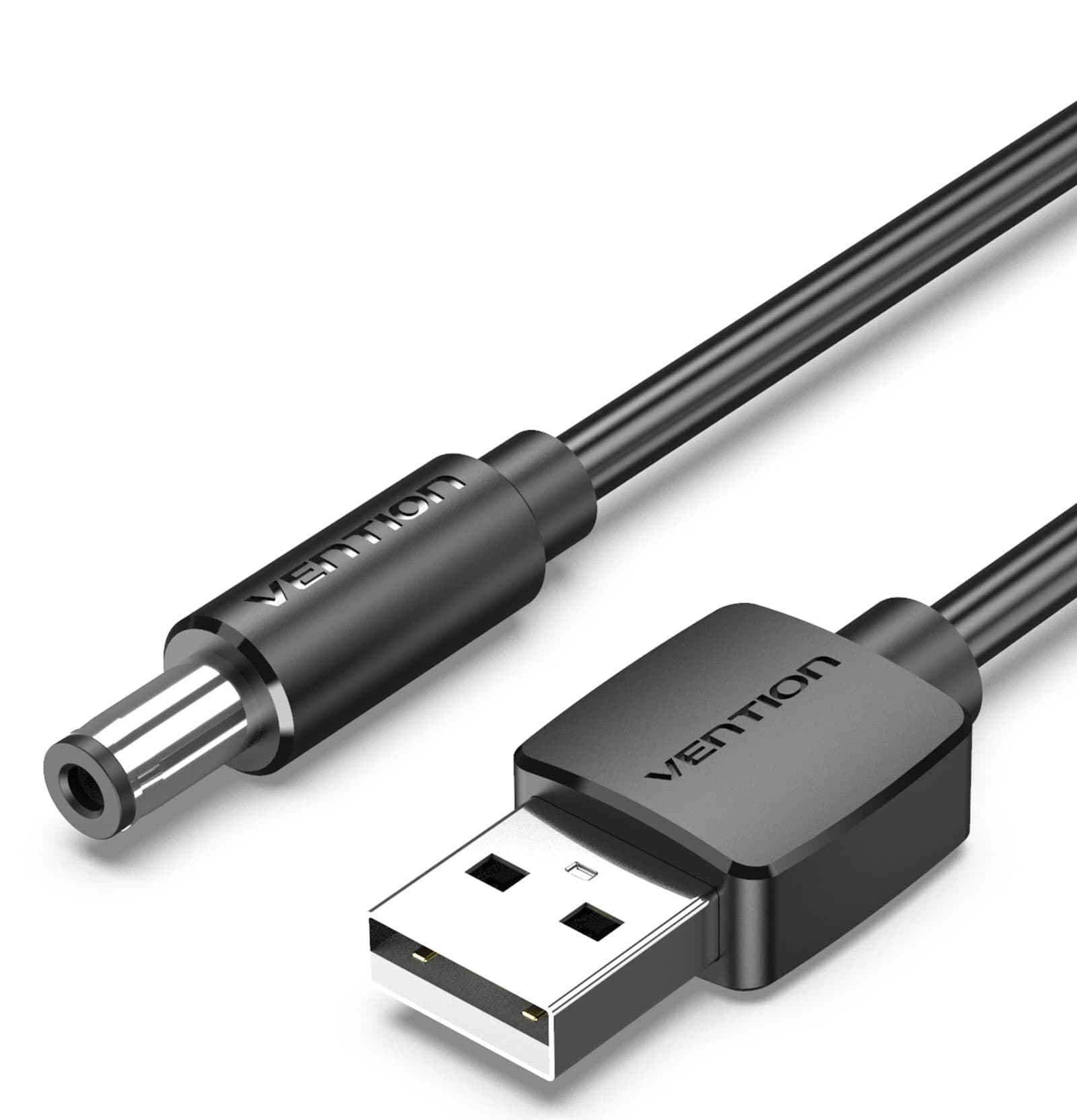 VENTION USB to DC 5.5mm Barrel Jack Power Cable Tuning Fork Type (5V DC 5.5mm, 1 Meter)