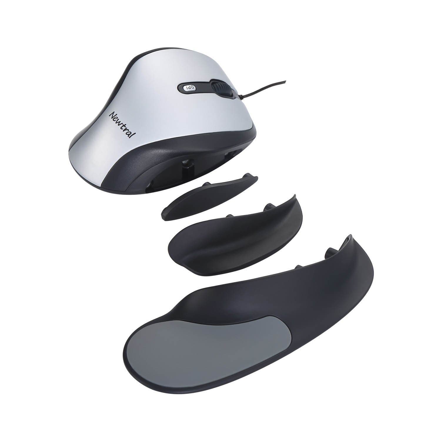 Newtral 2 KOV-N200SCL Large Mouse Wired -- Silver/Black