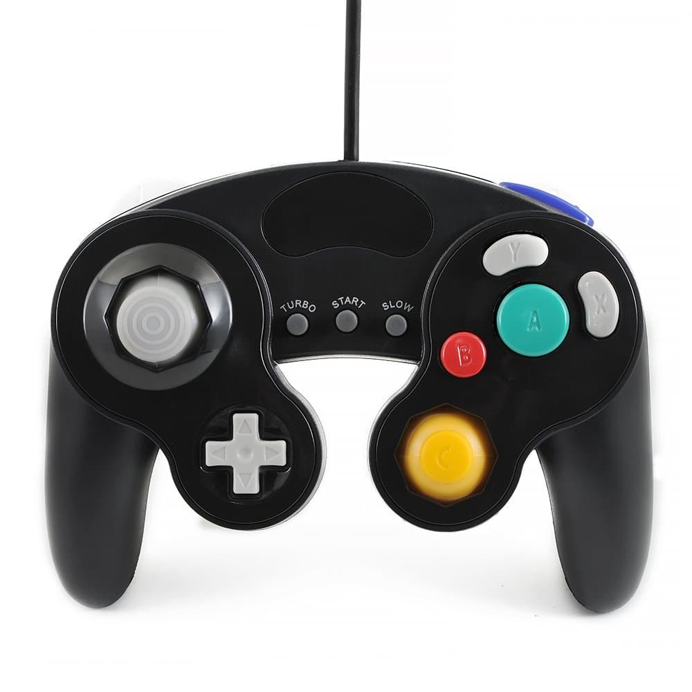 Black Wired Classic Controller Joypad Gamepad for Ntdo Game-Cube gc & wii (Turbo Slow Feature)