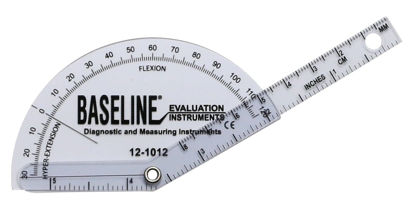 Baseline 12-1012 Plastic Goniometer, Finger, Flexion to Hyper-Extension