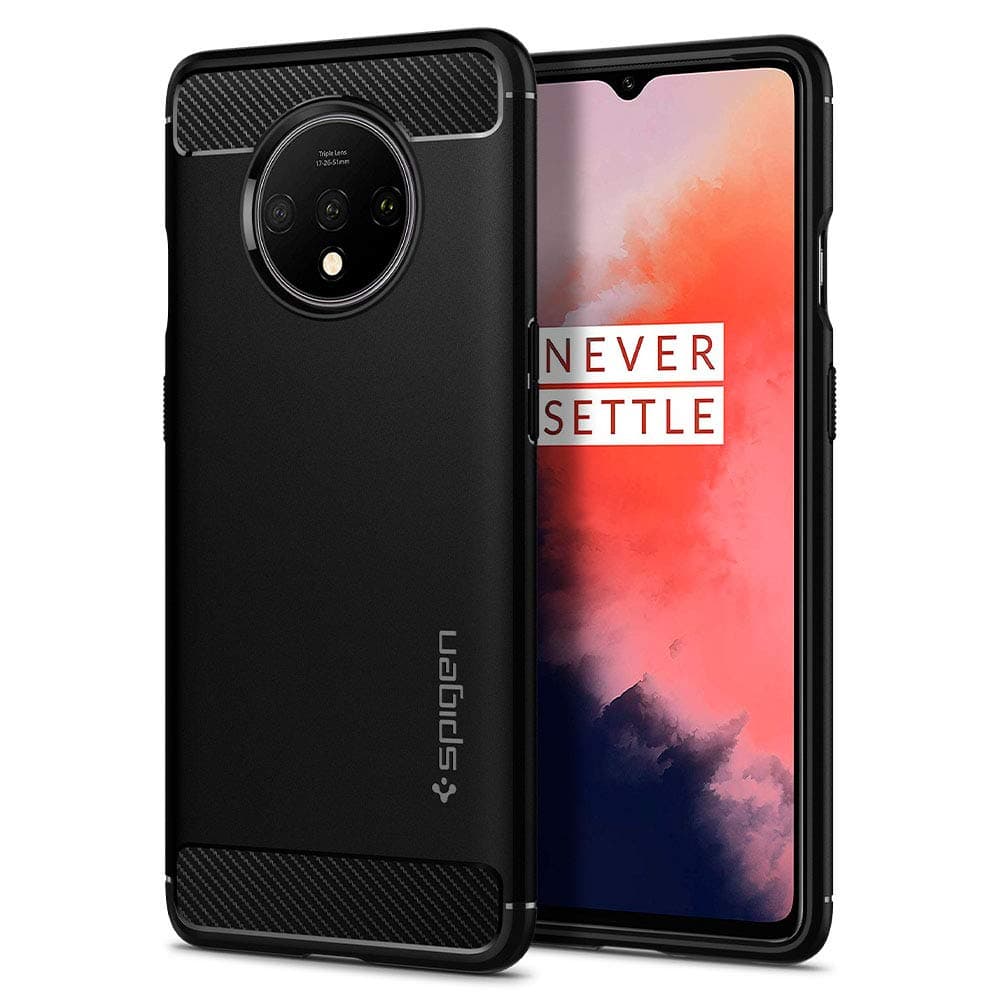 Spigen OnePlus 7T Rugged Armor cover/case - Matte Black