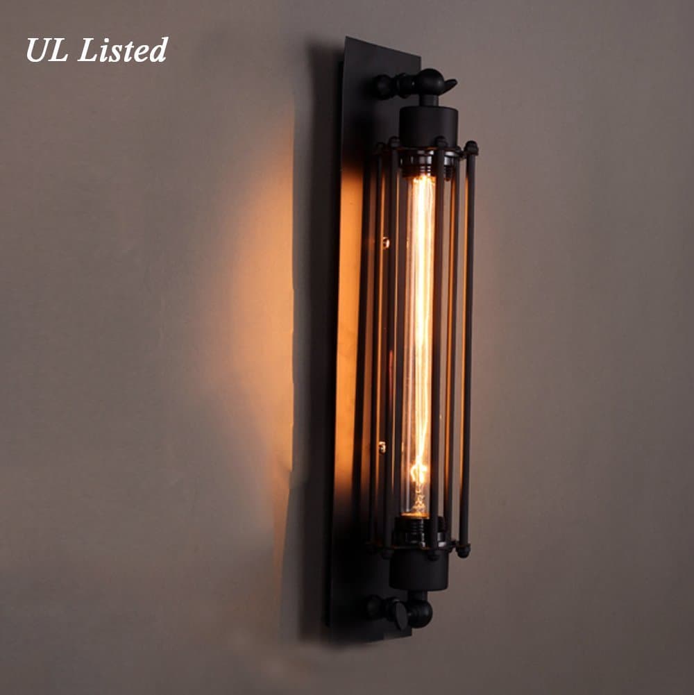 Industrial Wall Lamp Wire Cage Wall Sconce Use E26 E27 Bulb Sconces Wall Lighting