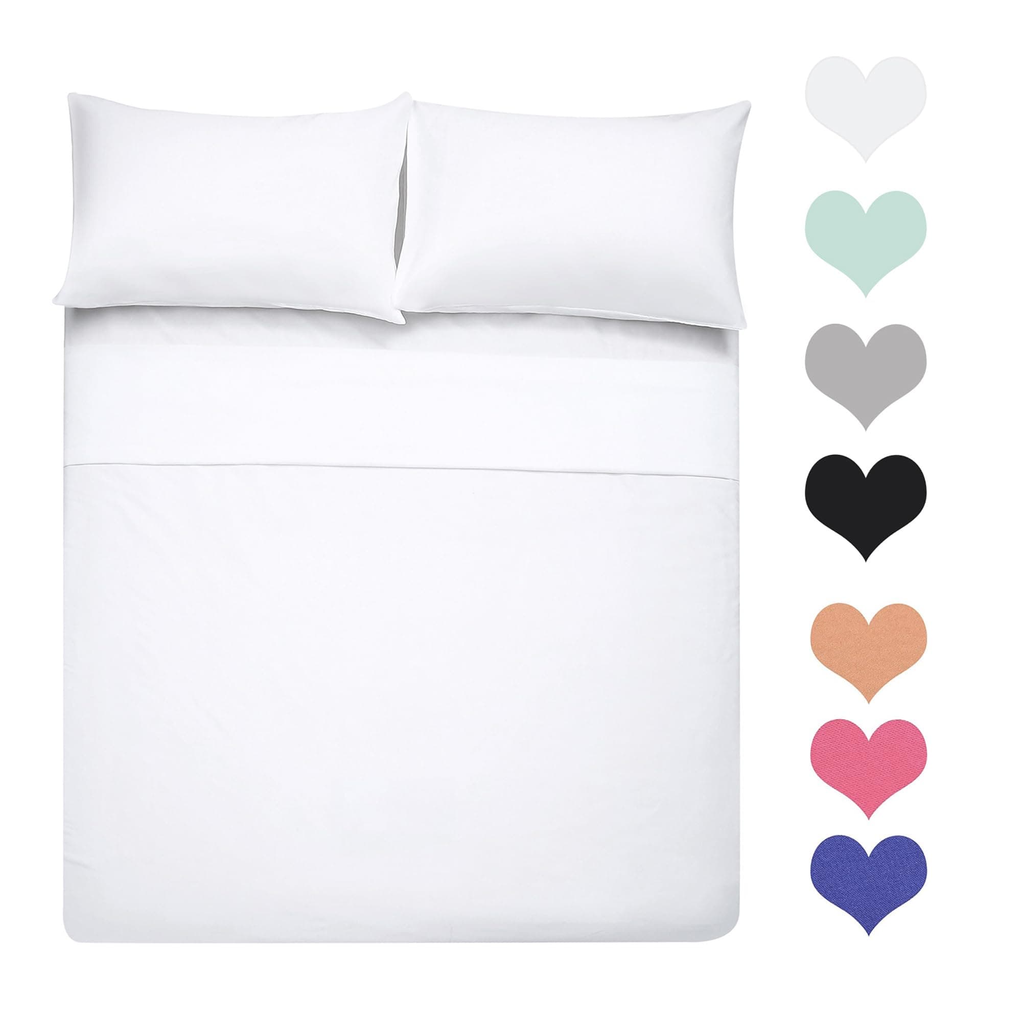 Best Season 400 Thread Count Cotton Full Size Sheet Set (White Color) 4 Piece - 100% Long Staple Cotton Sheets Set, Soft Cotton Bed Sheets Sets with Deep Pocket fit Upto 16 inch