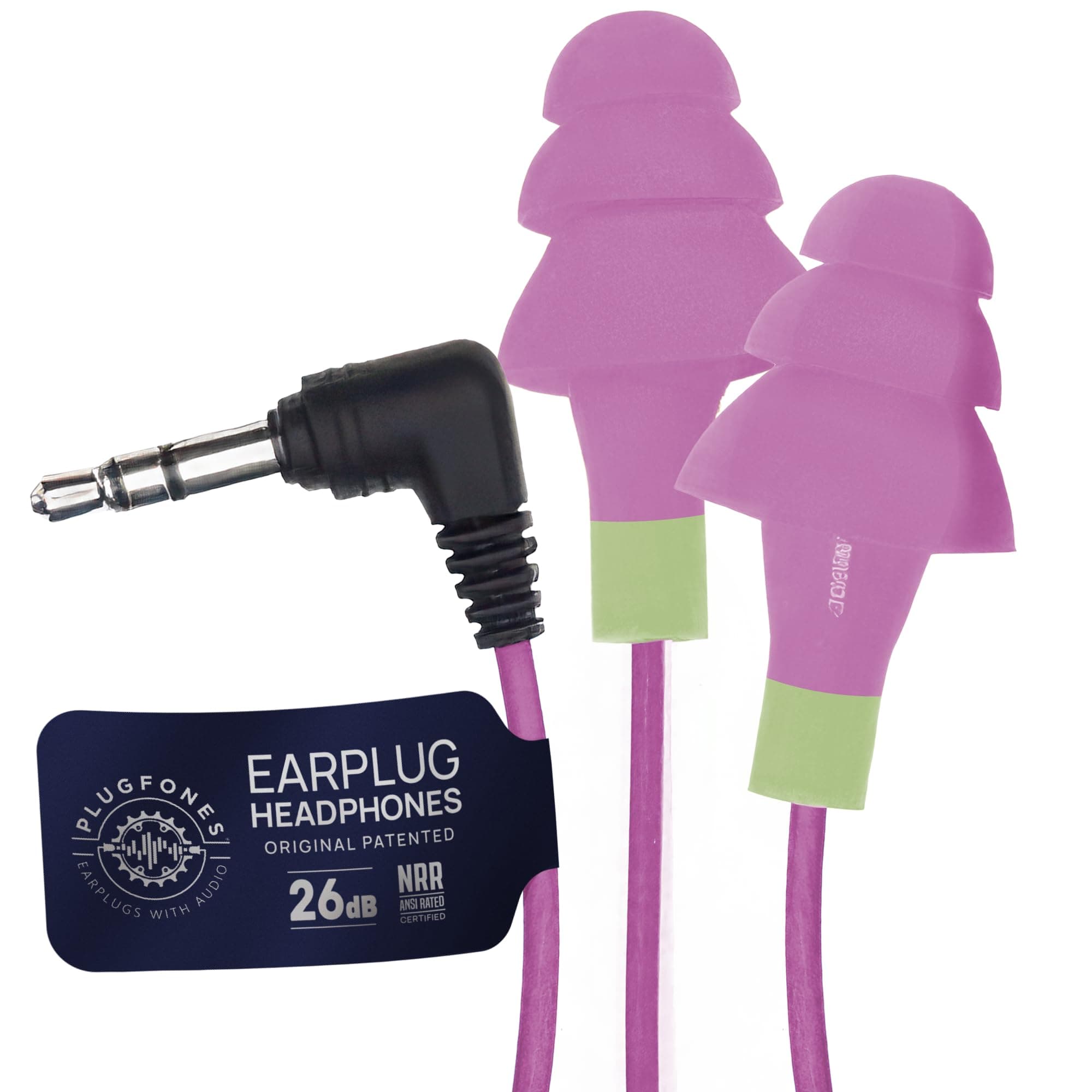 Plugfones Ear Plugs/Earbuds - 1st Generation (Purple)