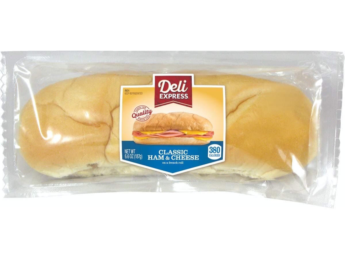 Deli Express Sub Selects Ham and Cheese Sandwich, 5.8 Ounce -- 8 per case.