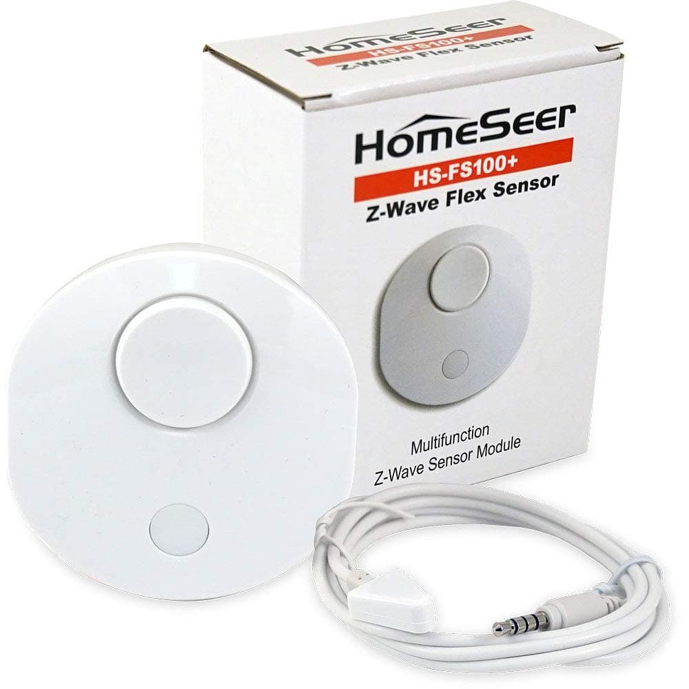 HomeSeer HS-FS100-L Z-Wave Plus Indicator Light Sensor with Built-in Temperature Sensor & Programmable Buzzer (hub Required) | Works with SmartThings