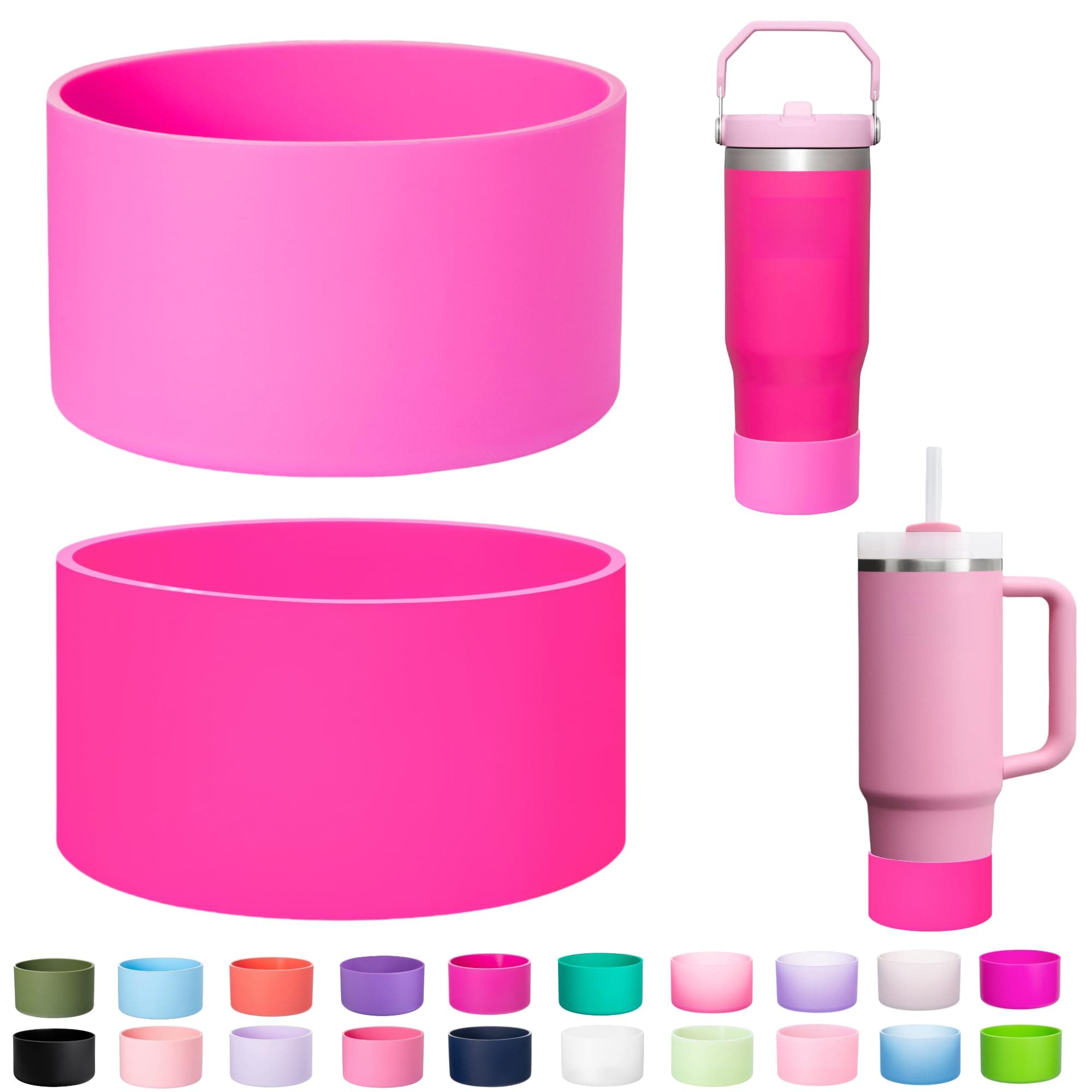 2-Pack Silicone Boot for Stanley 40 30 oz Quencher Adventure Tumbler, IceFlow 30 20 oz, Stanley Cup Protector