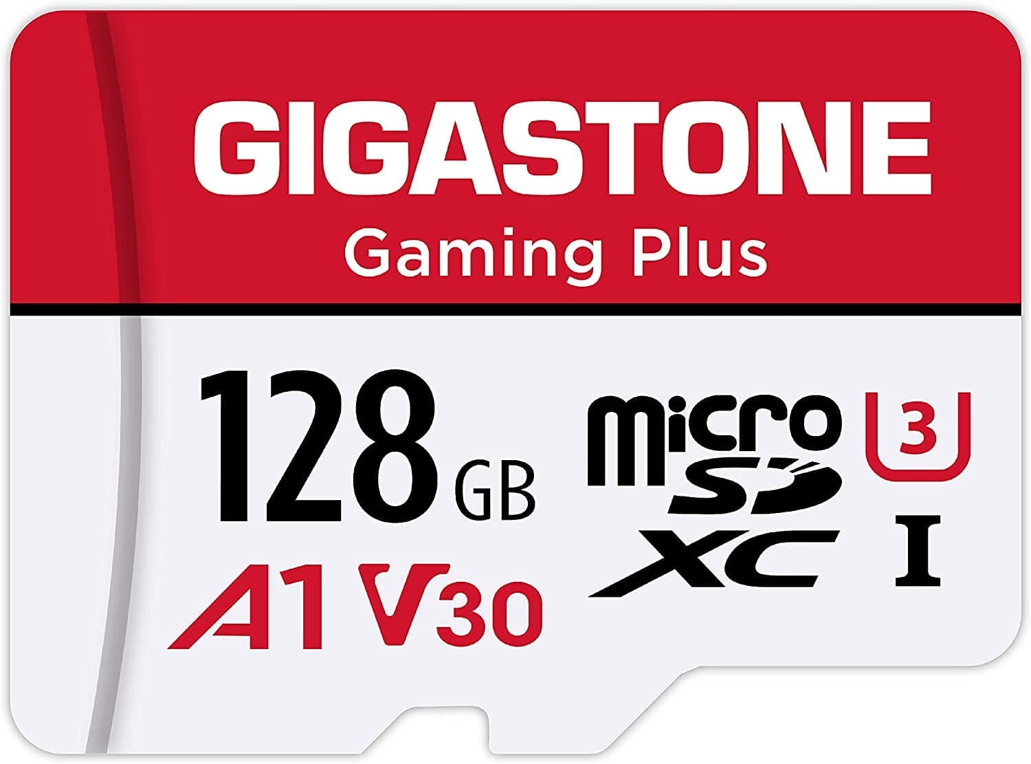 GIGASTONE 128GB Micro SD Card, Gaming Plus, MicroSDXC Memory Card for Nintendo-Switch 1, Wyze, GoPro, Dash Cam, Security Camera, 4K Video Recording, UHS-I A1 U3 V30 C10, up to 100MB/s, with Adapter