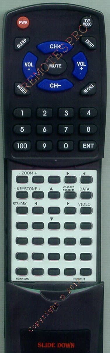 Replacement Remote Control for in Focus 590040900 Simple RMT, ILC200, ILV200, LP350G