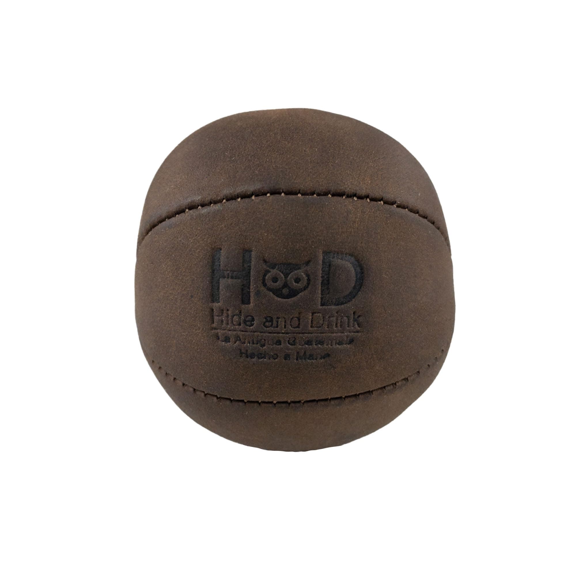 Hide & Drink, Leather Stress Ball/Hand Therapy/Squeeze/Exercise Ball/Physiotherapy/Anxiety/Strengthening, Handmade Includes 101 Year Warranty :: Bourbon Brown