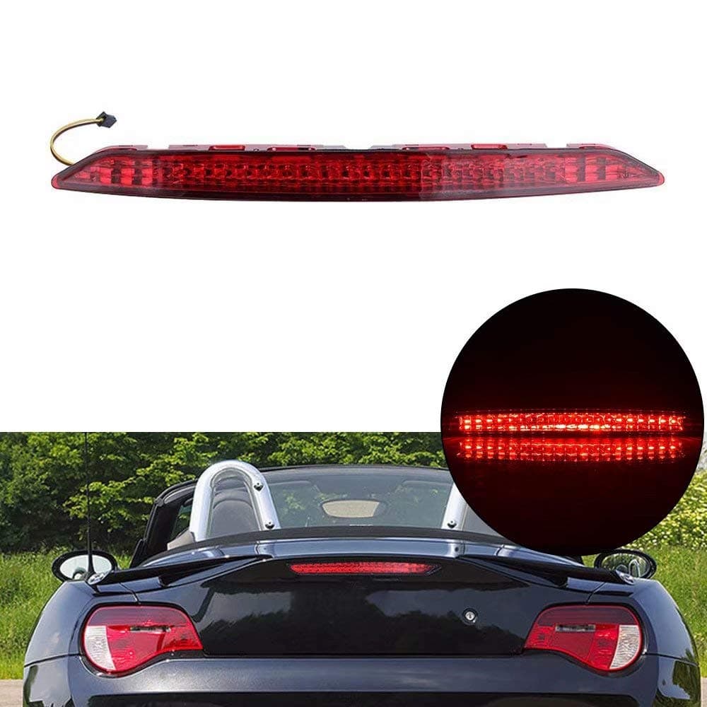 Red Light Red Lens Trunk 3rd Third Brake Stop Light Rear Lamp Assembly Replacement for BMW E85 Z4 2003-2008, Replaces 63256917378