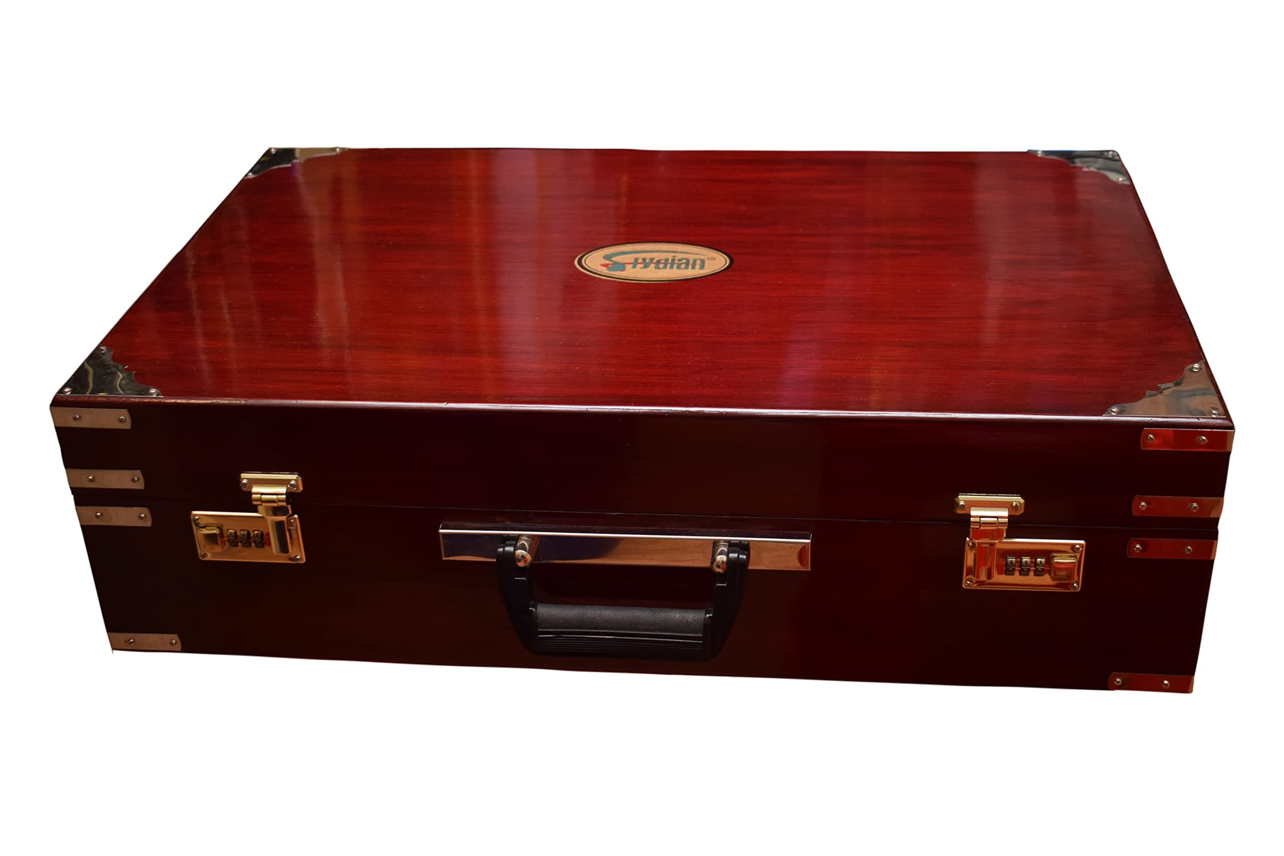 LYDIAN Scale Changer Harmonium Auto Push Box Mohonlal Premier Palitana Reed 3 Sets 9 Changing ghat 3 3/4 Octaves 37 KeysBurma Teak Wood Brass Work 7 Part Blow White Nylon With Padding Bag