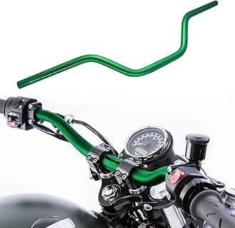 7/8" 22mm motorcycle Mid Handlebars, Motorcycle Handlebar Handle Bars Universal for All Motorcycle which the clamp 7/8" 22mm-Green