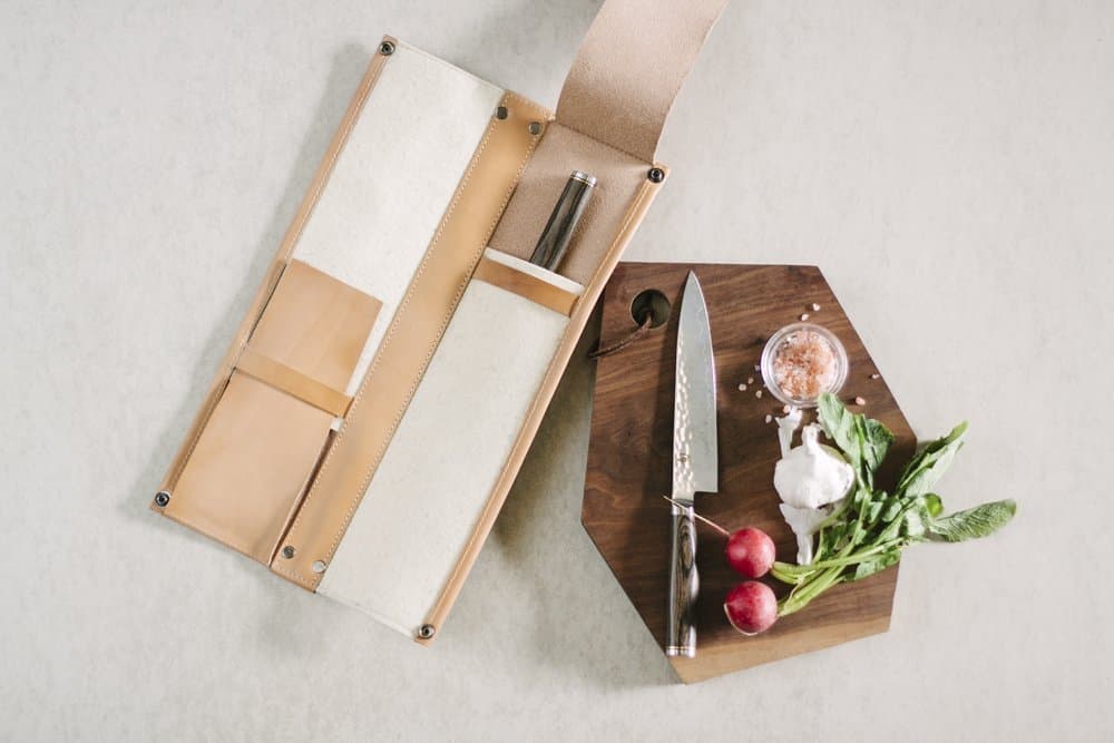 Leather Knife Case: Natural