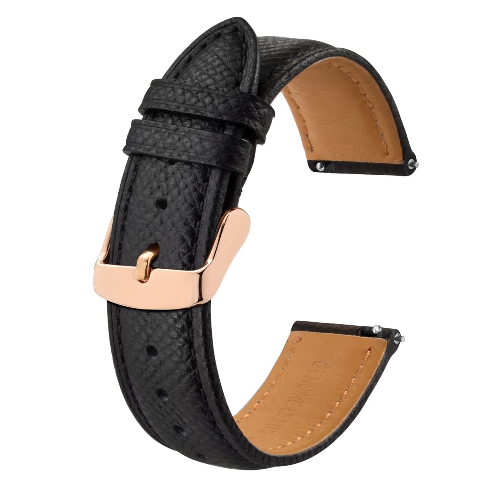 Watch Straps with Quick Release, Texture Leather Watchbands for Men Women, 18mm 20mm 22mm