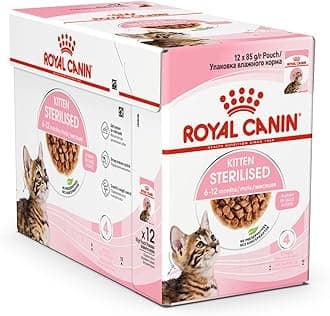 Royal Canin Feline Health Nutrition Kitten Sterilized Jelly Wet Food Pouches 12x85g,Stage 4