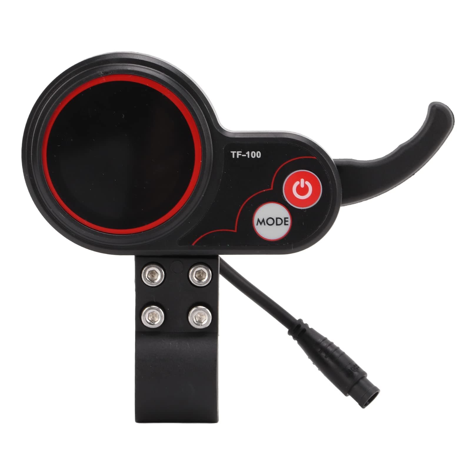 E-Bike Display, 48V TF-100 Display 6 Pin Communication Electric Computer Speedometer for EBIKE Electric Scooter Speed/Gear/Power/Mode/Indicator Light