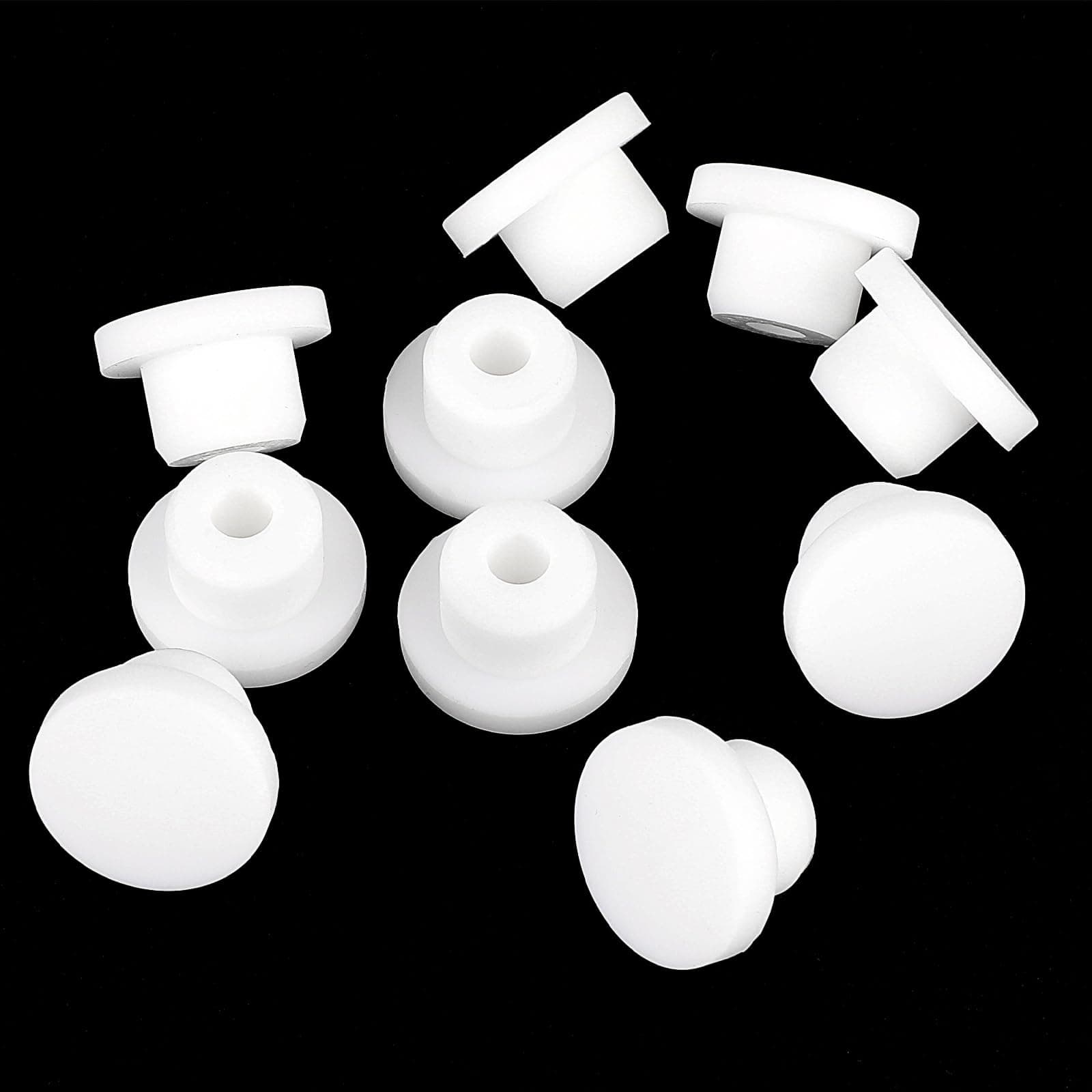 Giantree Silicone Snap in Locking Hole Plugs, 10Pcs Rubber Panel Seal Covers Waterproof Plug, 0.59”/15mm Round Cover Hole Plugs Waterproof Sealing Plugs for Kitchen Rubber Bulkheads Bottles Pipes