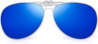 Retro Clip on Aviator Sunglasses Polarized Flip up Lenses Driving Eyeglasses Men