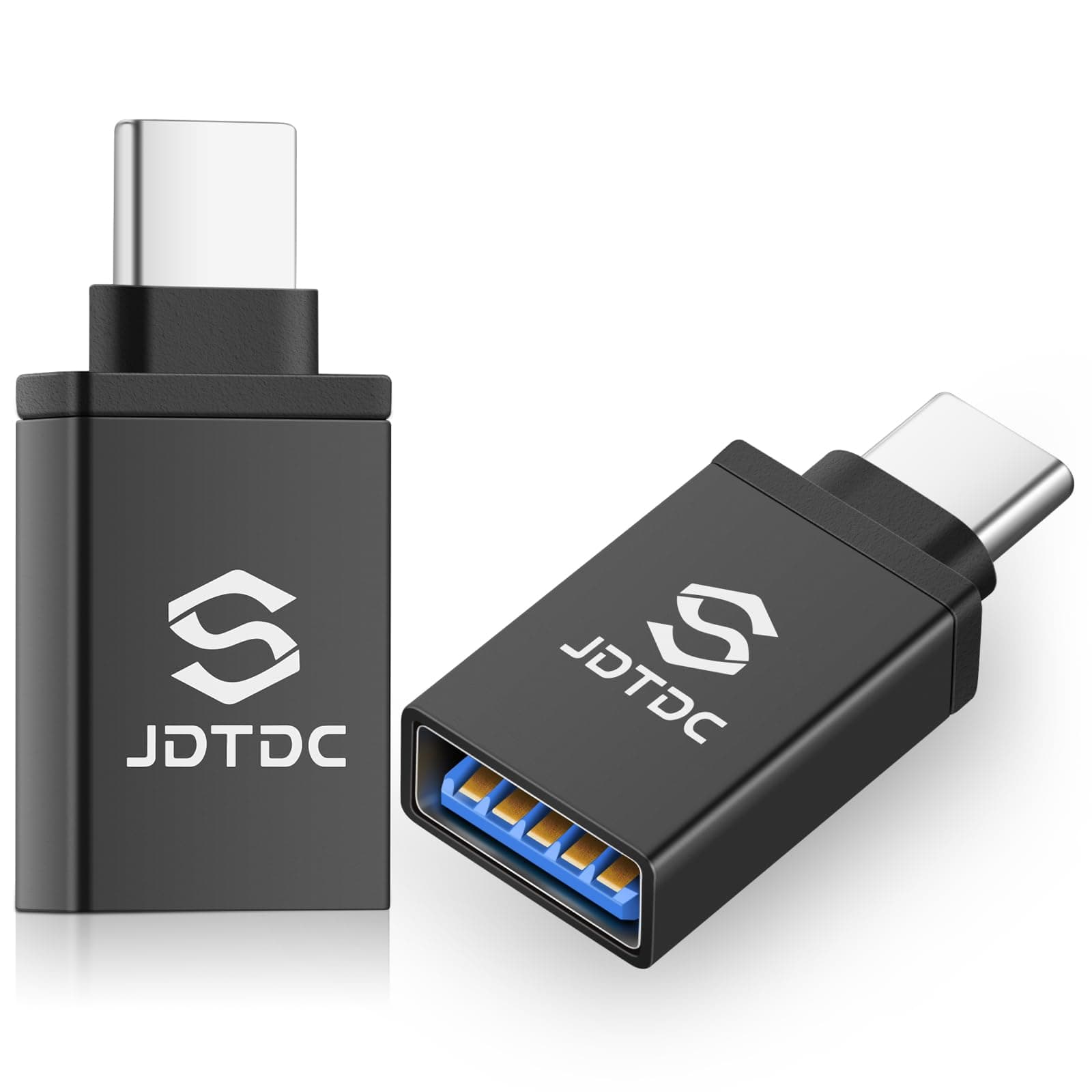 JSL JDTDC USB-to-USB C-Adapter 2 Pack,USB-C-Adapter,USB-3.0-to-USB C-Male-Adapter,OTG-USB C-to-USB-Female-Adapter,USB toUSB C Converter Compatible with iPhone15/iPad/Android/MacBook/Thunderbolt 4/3