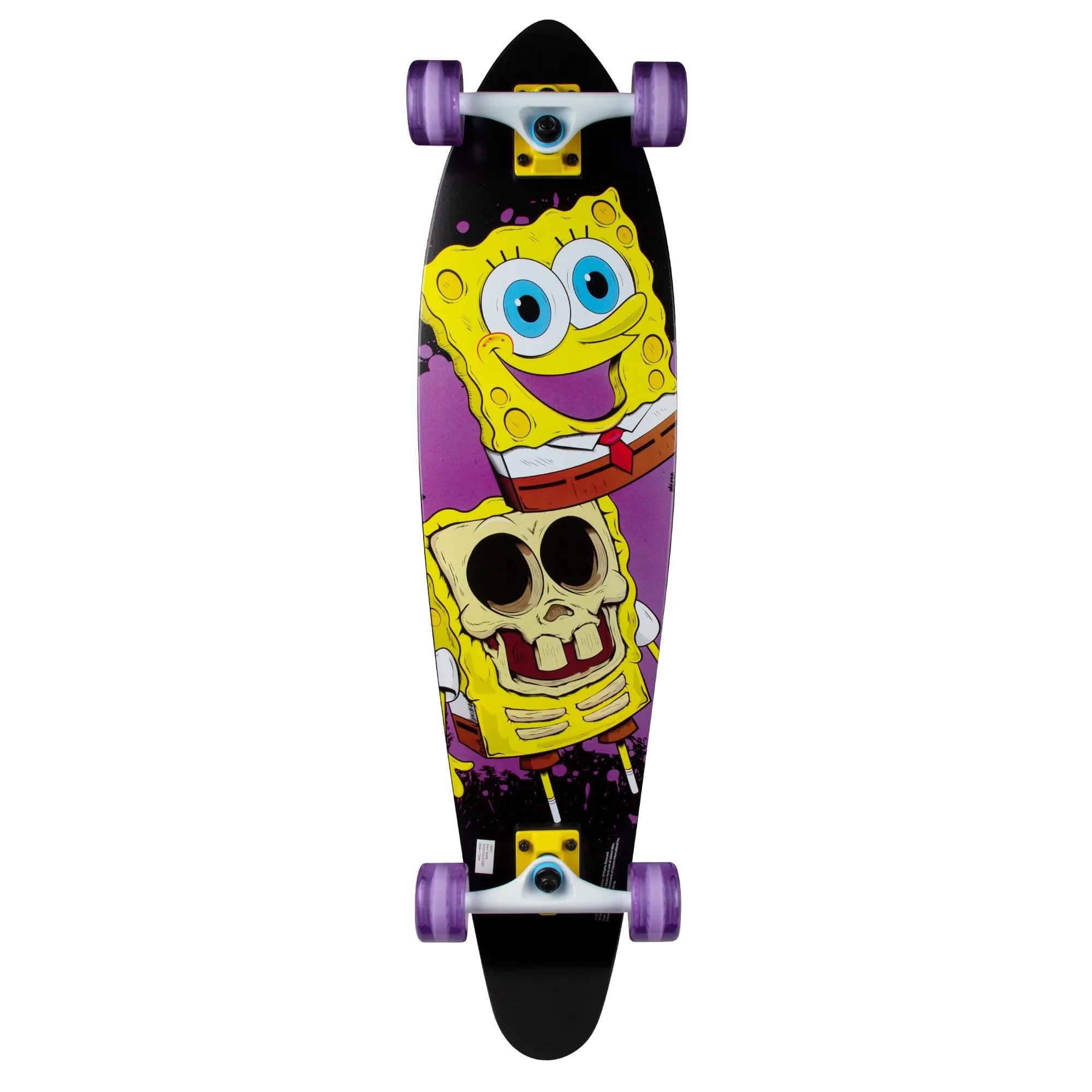Spongebob 36" Longboard Skateboard – Durable Maple Deck, Smooth PU Wheels, Great for Kids, Teens & Beginners.