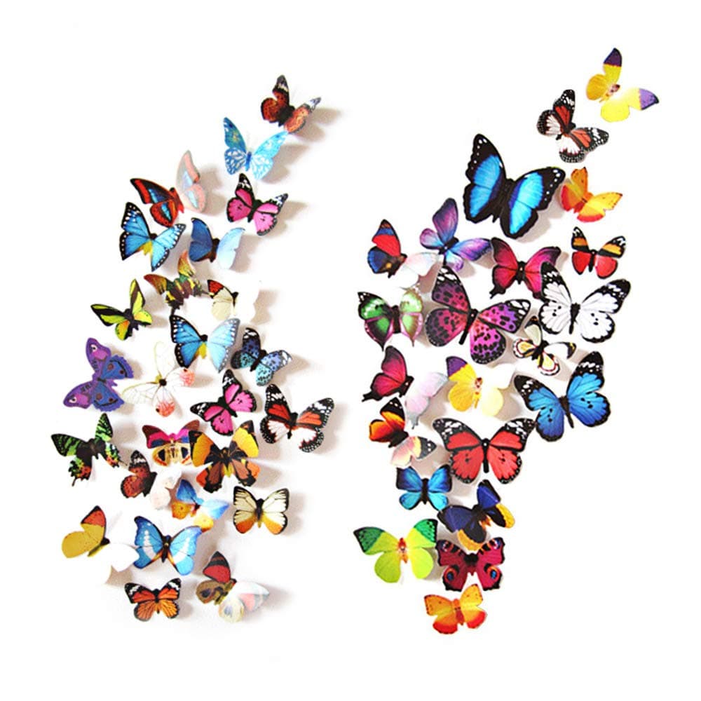 80pcs Butterflies Stickers